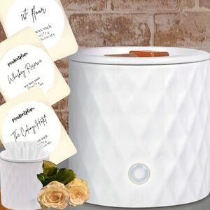 White Wax Electric Warmer Artisan Essential Oil Melts Liners 5 Piece Combo Set